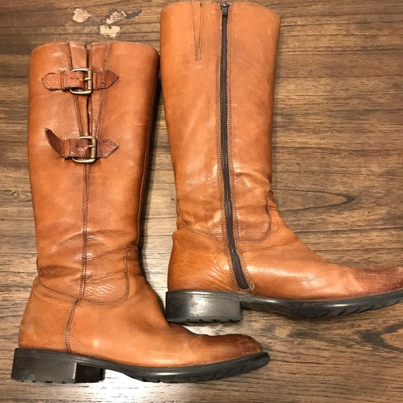 clarks brown knee high boots